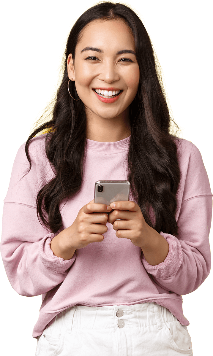 woman smiling