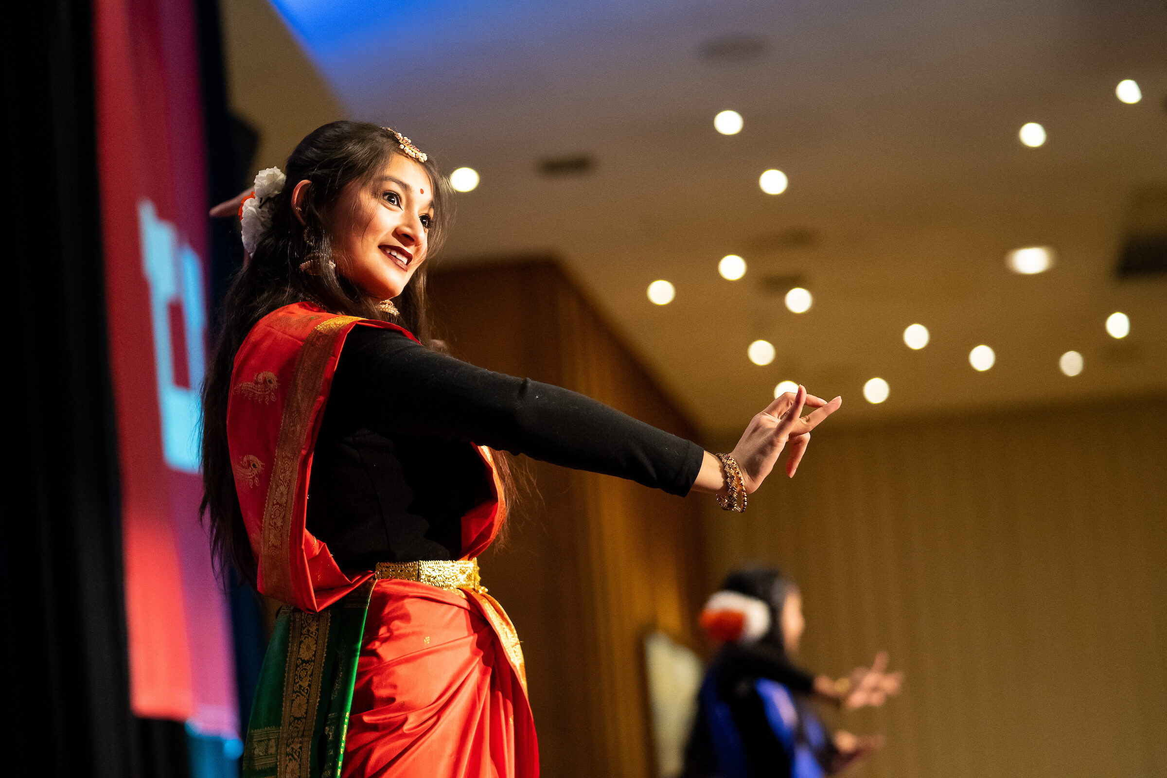 Female student performing at the U of U's International Night event